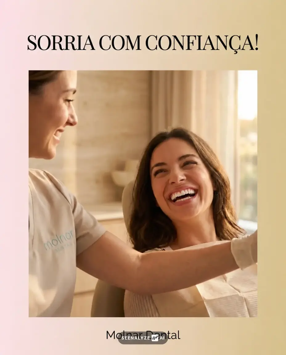 Um sorriso que inspira confiança