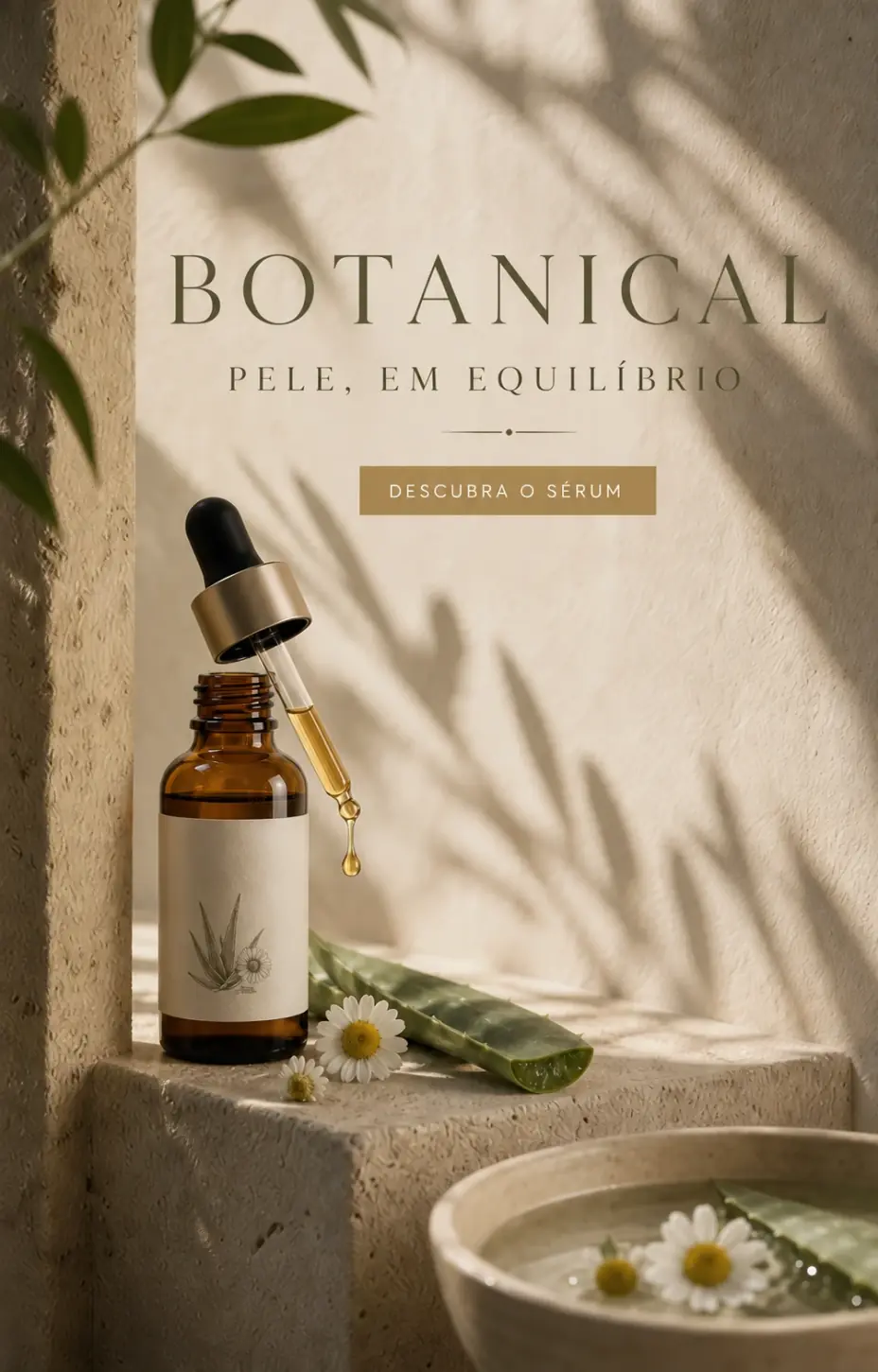 Sérum facial natural — botânico